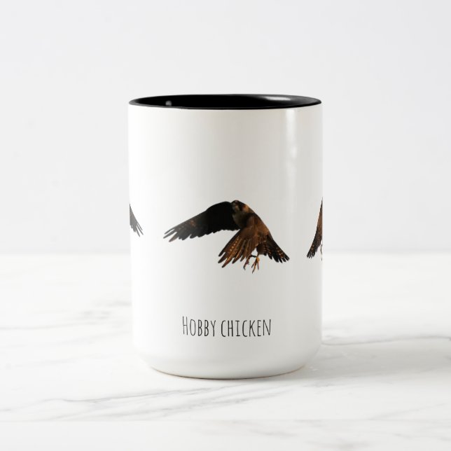 Hobby chicken Two-Tone coffee mug (Center)