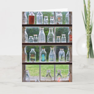 Hobby - Collector - Milk Bottles Holiday Card