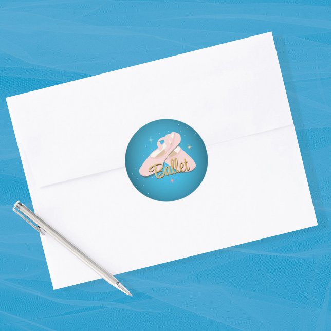 Hobby Dancing Ballet Pink Classic Round Sticker (Creator Uploaded)