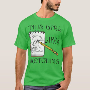 Hobby Designer Illustrator Artwork Sketching T-Shirt