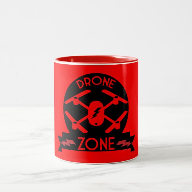 Hobby Drone Pilot Two-Tone Coffee Mug (Center)