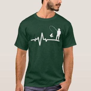 Hobby Fisherman With EKG Line girl T-Shirt