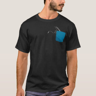 Hobby Fishermen Lake Fishing Rod Fisherman Pocket T-Shirt