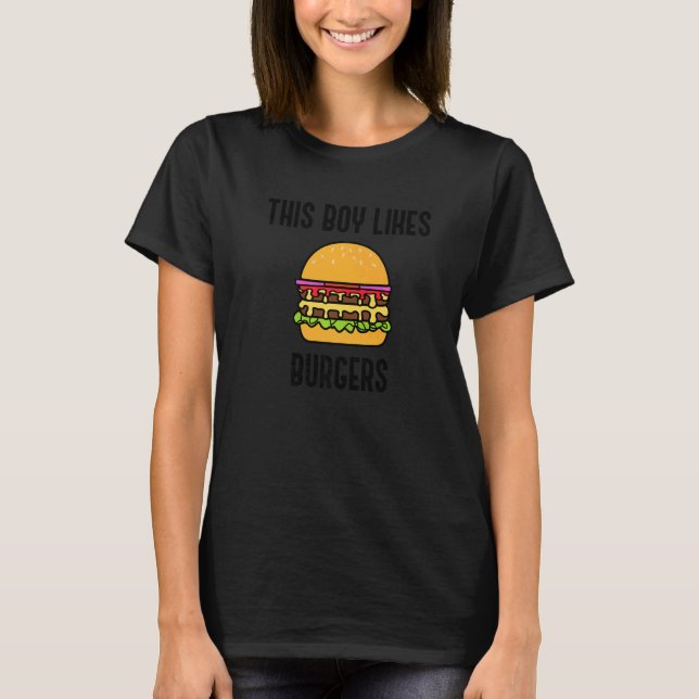 Hobby Hamburger Chef Eating Burgers Fast Food   T-Shirt (Front)