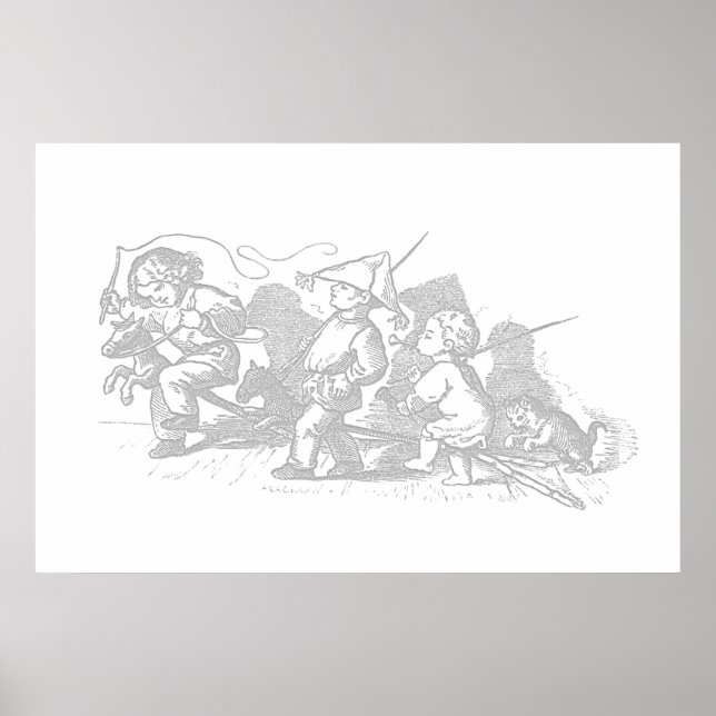 Hobby Horse Kid's Art Poster (Front)