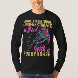 Hobby Horsing Horse Equestrian Sport Equine Girls T-Shirt