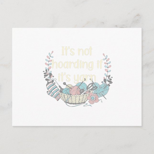 Hobby Knitting is the new Yoga Knittingfan Postcard (Front)