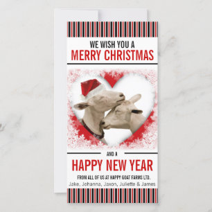 Hobby or Goat Farm Christmas Holiday Card
