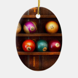 Hobby - Pool - Let's play billiards Ceramic Tree Decoration