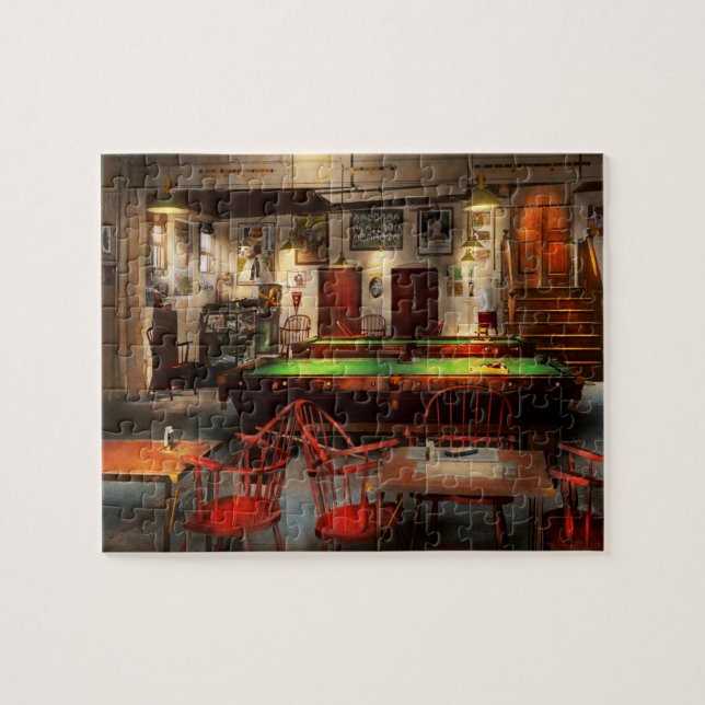 Hobby - Pool - The billiards club 1915 Jigsaw Puzzle (Horizontal)