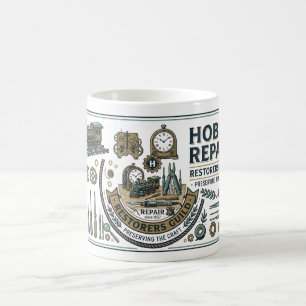 Hobby Repair Technical Blueprint - Restorer Schema Coffee Mug