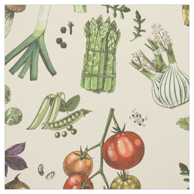 Hobby Vegetable Growing Gardening Fabric (Swatch)
