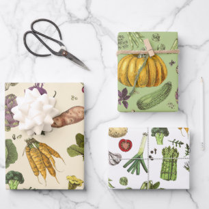 Hobby Vegetable Growing Gardening Wrapping Paper Sheet