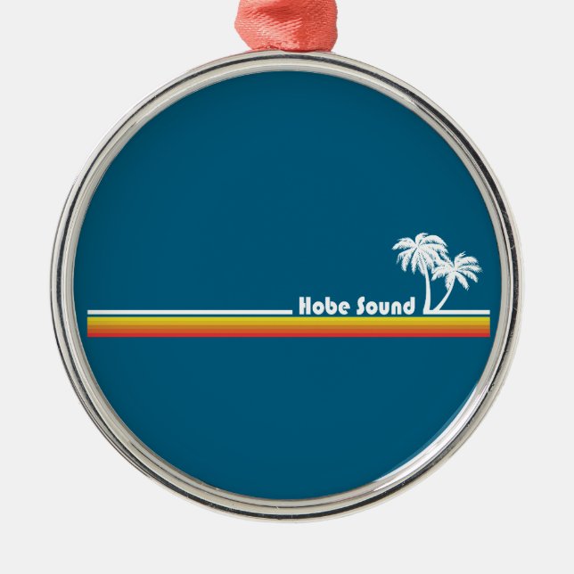 Hobe Sound Florida Metal Tree Decoration (Front)