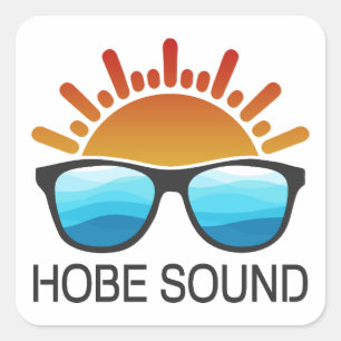 Hobe Sound Florida Sunglasses Square Sticker