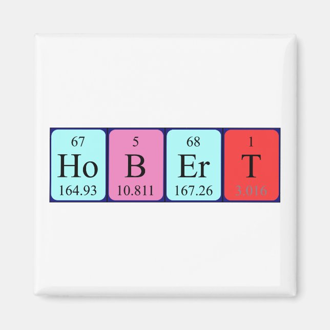 Hobert periodic table name magnet (Front)