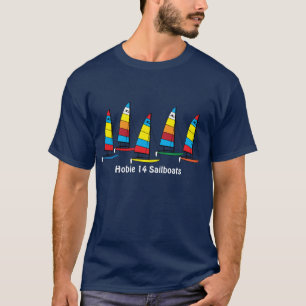Hobie 14 Catamaran Sailboats Racing T-Shirt