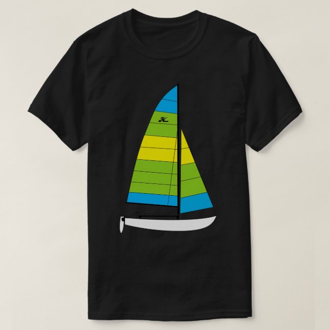 Hobie 16 Catamaran Sailboat 5 T-Shirt (Design Front)