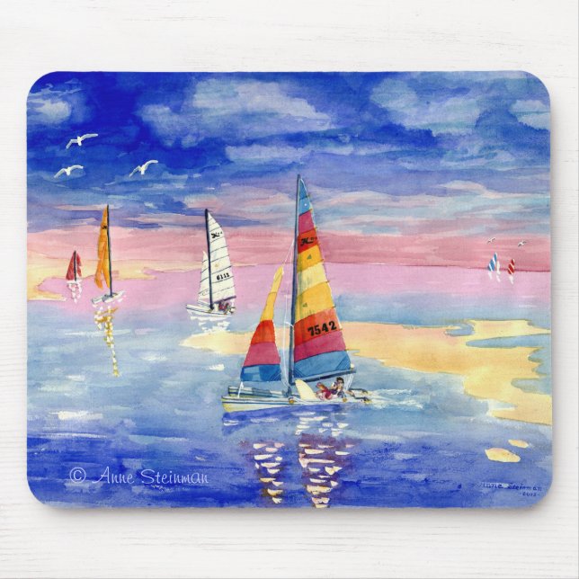 Hobie Cat Sailboats Mouse Mat (Front)