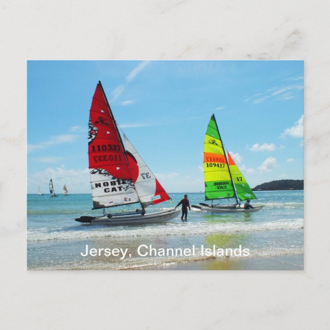 Hobie cats in Jersey Postcard (Front)
