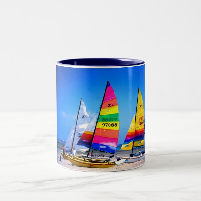 HOBIE CATS IN JERSEY Two-Tone COFFEE MUG (Center)