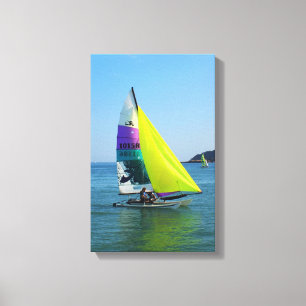 Hobie sailing boat canvas print