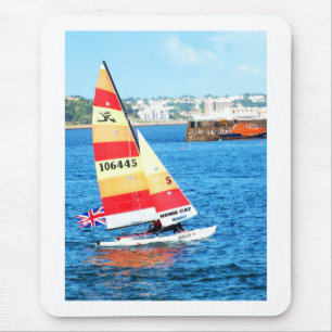 Hobie sailing boat in Jersey Mouse Mat