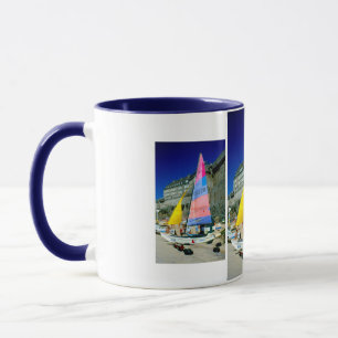Hobie sailing boat in St Malo, France Mug
