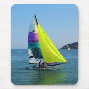 Hobie with spinnaker mouse mat