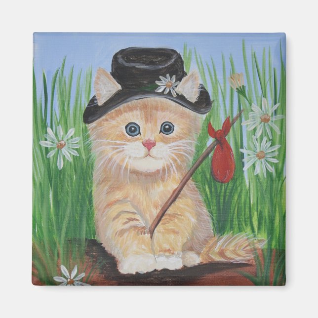 Hobo Cat Magnet (Front)