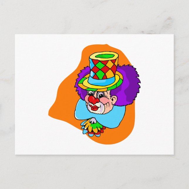 Hobo Clown Head Postcard (Front)