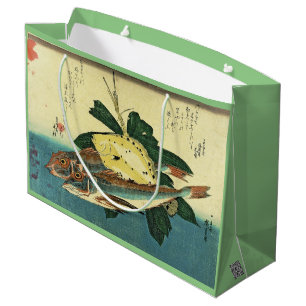 Hobo & Karei - Hiroshige's Japanese Fish Print Large Gift Bag
