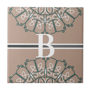 Hobo Lace Taupe Beige Design Ceramic Tile