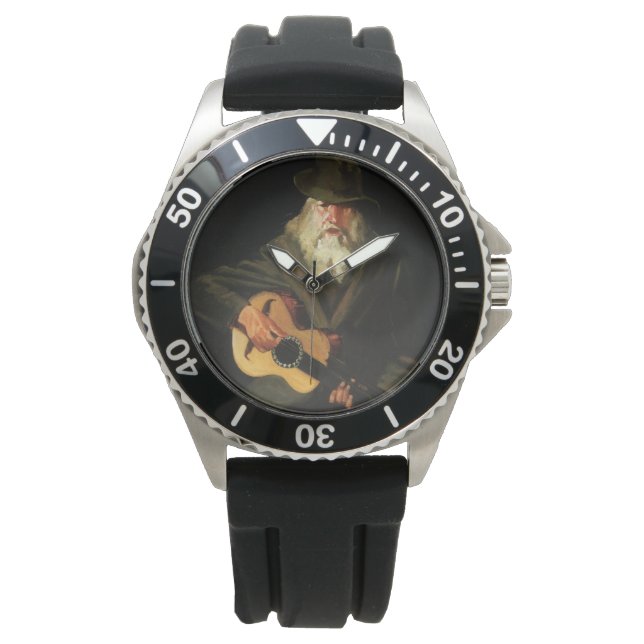 Hobo Musician (Guitarist Old Man) (Vintage) Watch (Front)
