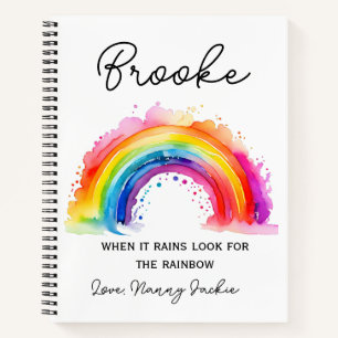 Hobo rainbow personalised  notebook