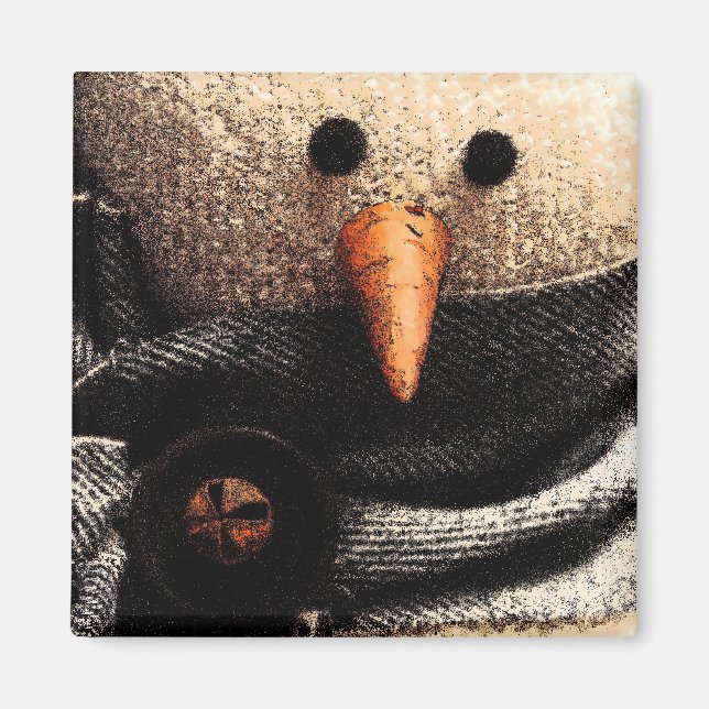 Hobo Snowman Magnet I (Front)