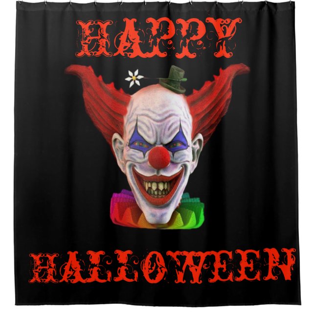 Hobo The Evil Clown ( Happy Halloween ) Shower Curtain (Front)