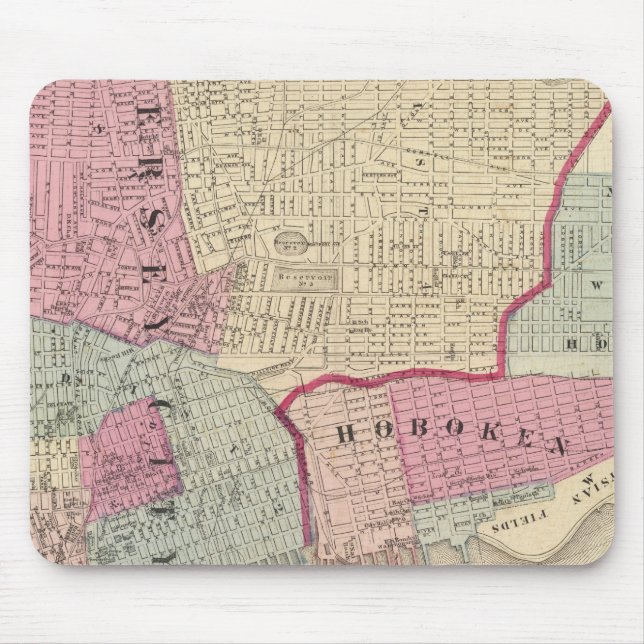 Hoboken, Jersey City Mouse Mat (Front)