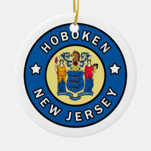 Hoboken New Jersey Ceramic Tree Decoration