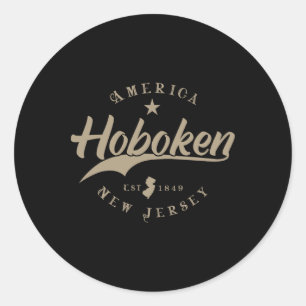 Hoboken New Jersey  Classic Round Sticker