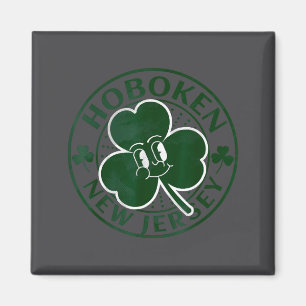 Hoboken New Jersey Irish Shamrock Nj Retro Souveni Magnet
