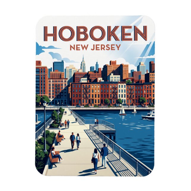 Hoboken New Jersey Magnet (Vertical)
