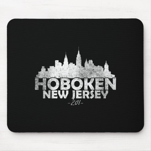 Hoboken New Jersey Nj _ Skyline  Mouse Mat (Front)