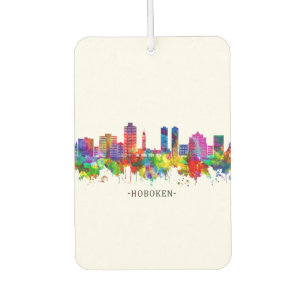 Hoboken New Jersey Skyline Car Air Freshener