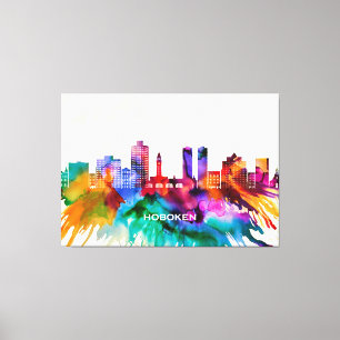 Hoboken Skyline Canvas Print