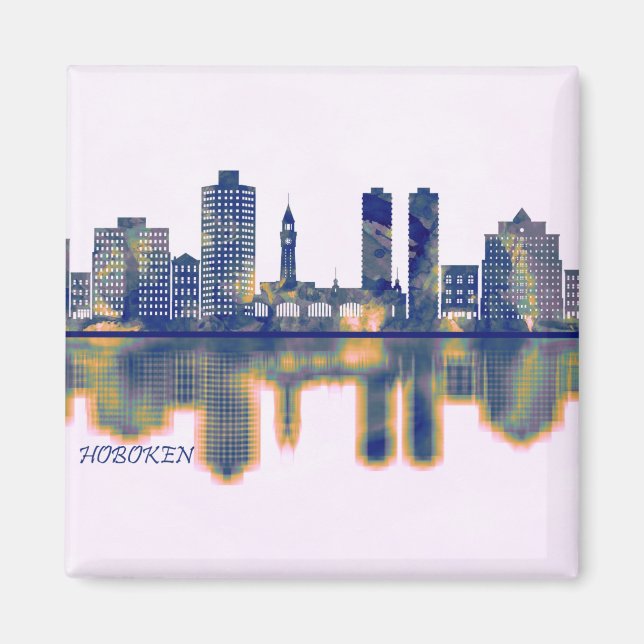 Hoboken Skyline Magnet (Front)