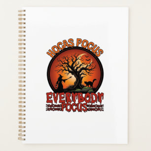 Hocas Pocus Everybody Focus Spooky Tree Witch Cat Planner