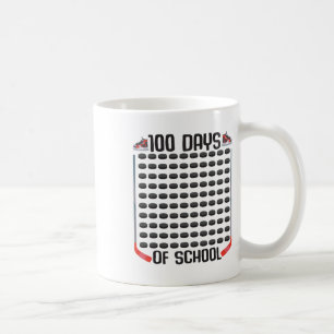 Hockey 100 Days Of School Sports Boys Girls Costum Coffee Mug