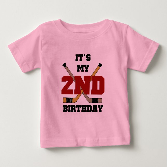 Hockey 2nd Birthday T shirts and Gifts (Front)