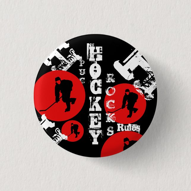Hockey 3 Cm Round Badge (Front)